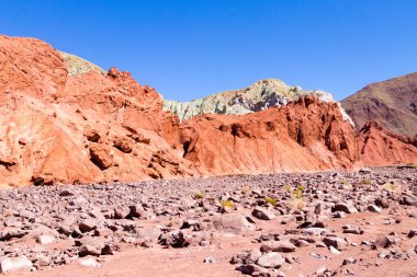 Gökkuşağı Vadisi manzarası, Şili. Şili panoraması. Valle Arcoiris