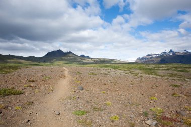Skaftafell Ulusal Parkı manzarası, İzlanda simgesi. İzlanda Panoraması