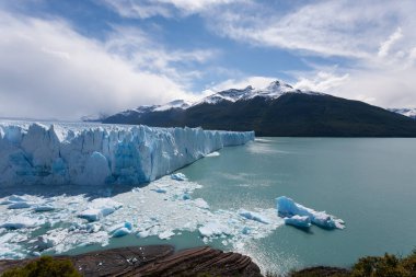 Perito Moreno buzulu manzarası, Patagonya manzarası, Arjantin. Patagonya simgesi