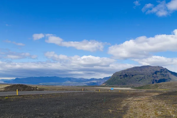 Perspektiv Väg Från Södra Island Isländskt Landskap Vackra Island — Stockfoto