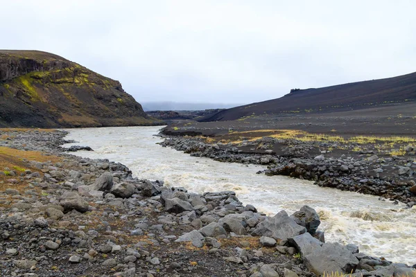 Пустынный Пейзаж Аскья Кальдера Исландия Центральное Нагорье Исландии — стоковое фото