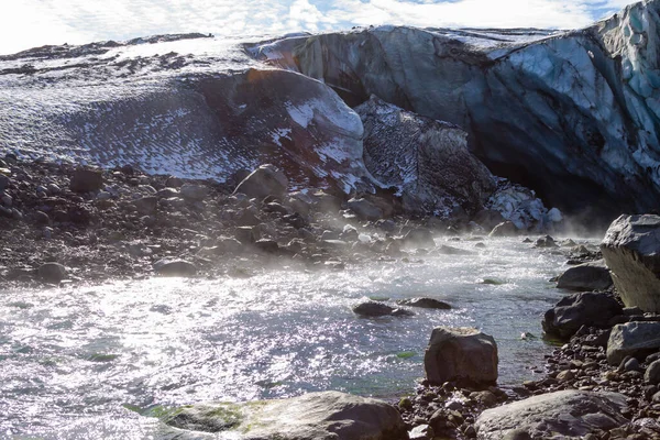 Vatnajokull Gleccser Kverfjoll Közelében Izlandon Kverkfjoll Hegy — Stock Fotó