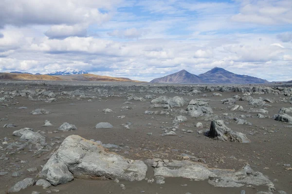 Desolado Paisaje Largo Las Tierras Altas Centrales Islandia Islandia Panorama —  Fotos de Stock