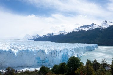 Perito Moreno buzulu manzarası, Patagonya manzarası, Arjantin. Patagonya simgesi