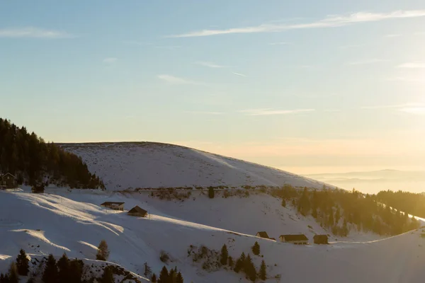 Alpi Italiane Vista Sulle Montagne Paesaggio Montano Monte Grappa — Foto Stock