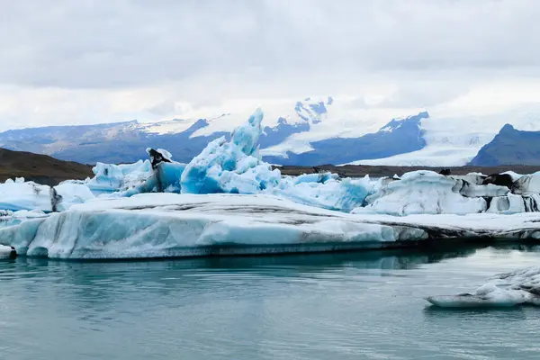 Lago Glacial Jokulsarlon Islandia Icebergs Flotando Agua Islandia Paisaje —  Fotos de Stock
