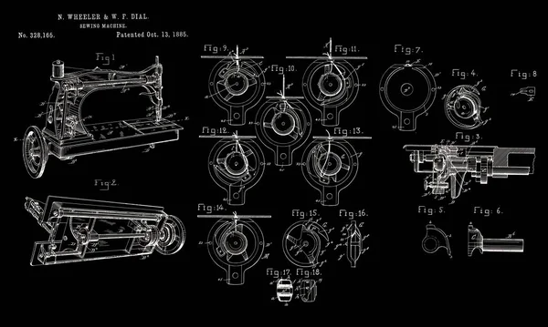 1885 Dikiş Makinesi Patent Sanatı