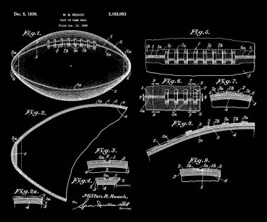 1938 Eski Futbol Topu Patent Sanatı