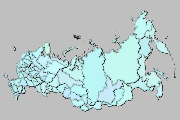 Map Russia States Isolated — Stockvektor