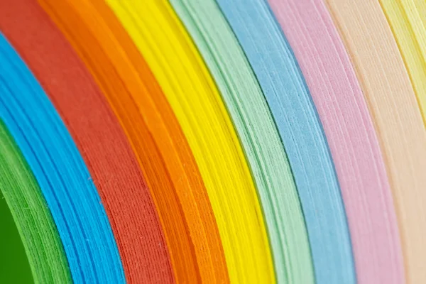 Abstracte Achtergrond Met Regenboog Gekleurd Papier Rijke Tinten Close — Stockfoto
