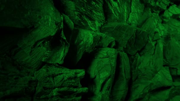 Spooky Green Cave Wall Fantasy Concept — Video Stock