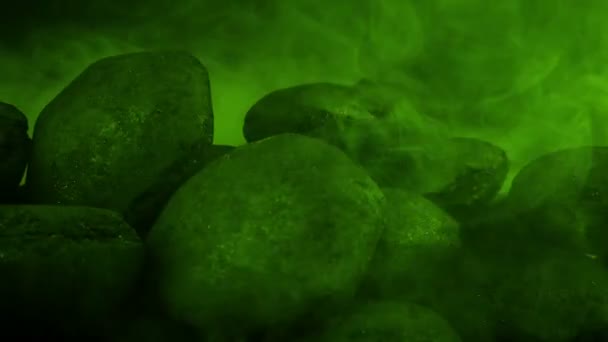 Carvão Fumador Verde Halloween Bruxas Covil — Vídeo de Stock