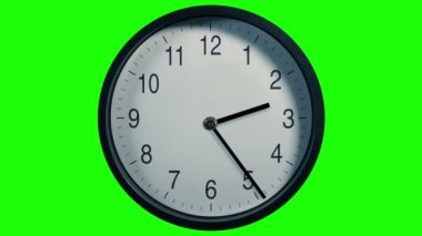 Saati Baştan sona Döndürme Döngüsü Yeşil Ekran