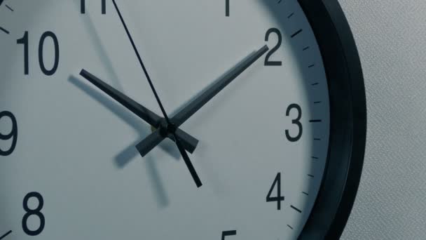 Passando Orologio Parete Intorno Alle Del Mattino Della Sera — Video Stock