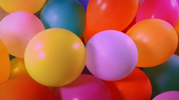 Party Lichter Auf Bunten Luftballons — Stockvideo