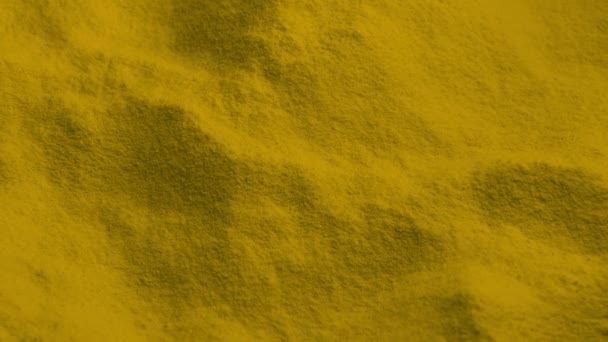 Σκόνη Κίτρινο Έγχρωμο Υλικό Tracking Shot — Αρχείο Βίντεο