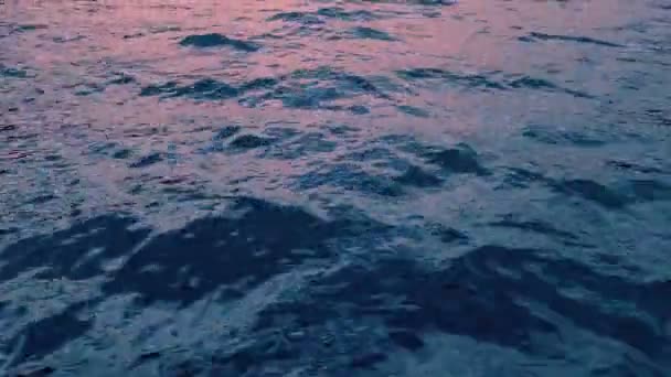 Navegando Sobre Água Vista Frontal Nascer Sol — Vídeo de Stock