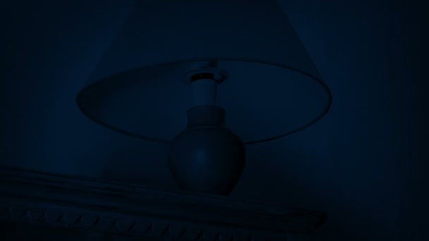 Lampe Schaltet Sich Nahaufnahme Hause Ein Und Aus — Stockvideo