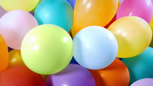 Viele Bunte Party Luftballons — Stockvideo