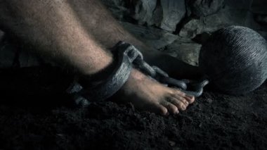 Zincir ve Topla Oturan Mahkûm