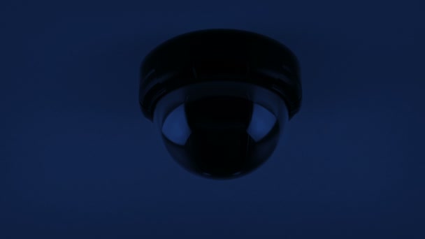 Cctv Registros Câmera Teto Laço Noite — Vídeo de Stock