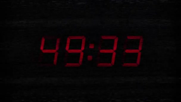 Tweede Countdown Defect Statisch Scherm — Stockvideo