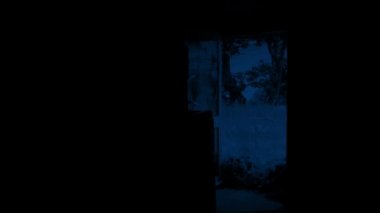 Terk Edilmiş Evdeki Kırık Kapı 'dan Gece Geçmek