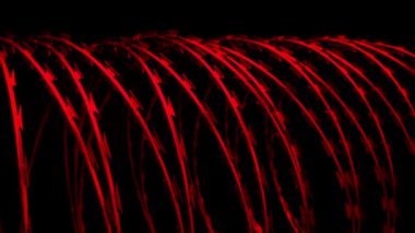 Kırmızı Güvenlik Işığında Ustura Kablosu Geçiliyor