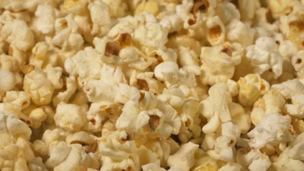 Popcorn Rotating Closeup Snack Food — Stock Video