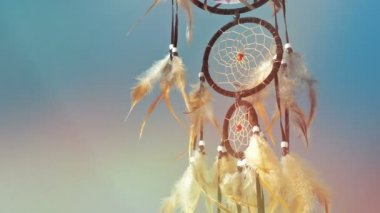 Hafif Rüzgarda Renkler Düş Yakalayıcının Üzerinde Parlıyor