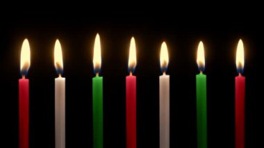 Yılbaşı Mumları, Kırmızı, Beyaz ve Yeşil