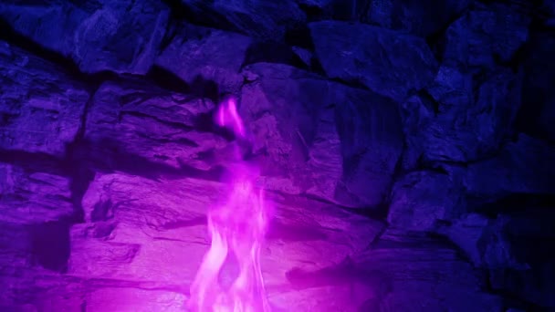 Fantasy Colors Fire Cave — Stock video