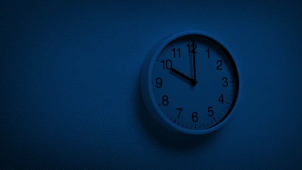 Clock Настінний Годинник Вночі — стокове відео