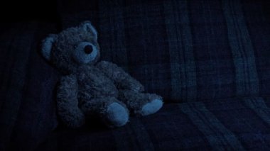 Karanlıkta Ayı Teddy 'nin yanından geçiyorum.