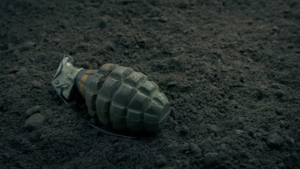 Grenade Explodes Ground — Wideo stockowe