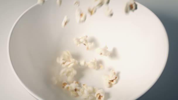 Popcorn Pours Bowl Party — Video Stock