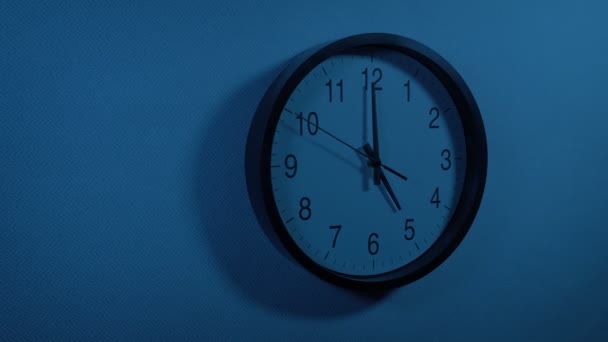 Wall Clock Dark Striking — Video Stock