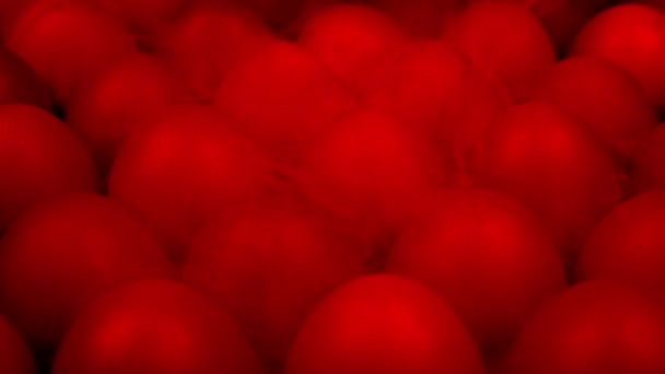 Huevos Gas Bajo Luz Roja Incubadora — Vídeos de Stock