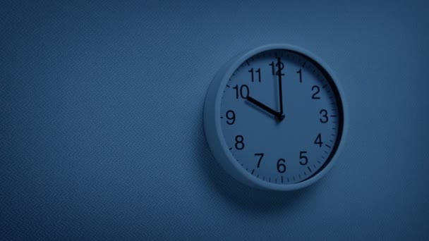 Clock Relógio Parede Escuro — Vídeo de Stock