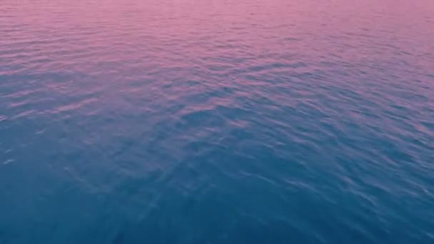 Sonnenaufgang Pink Light Sea Moving Shot — Stockvideo