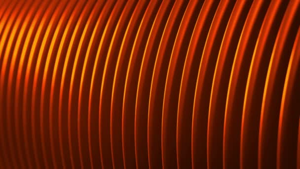 Passing Industrial Corrugated Tube Closeup — Stok Video