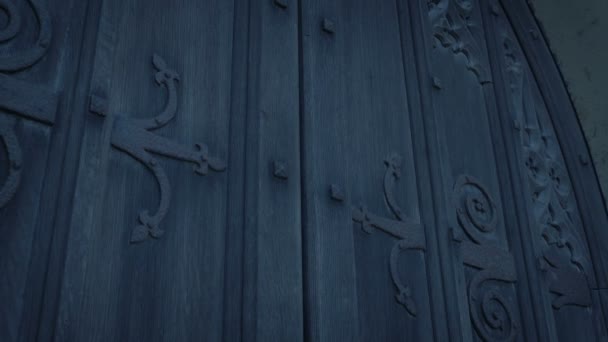 晚上经过大城堡大门 — 图库视频影像