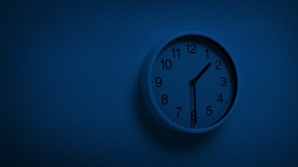 Relógio Parede Noite — Vídeo de Stock