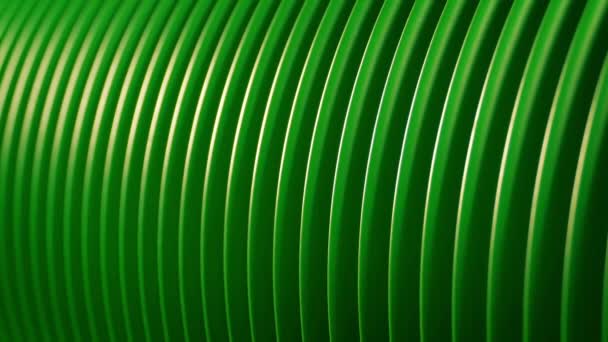 Passera Corrugated Green Pipe Generic Industrial Part — Stockvideo