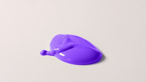 Blob Purple Paint Falls Gros Plan — Video