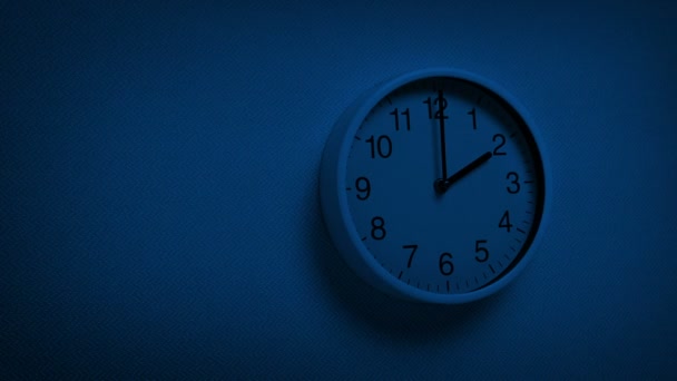 Clock Zegar Ścienny Nocy — Wideo stockowe
