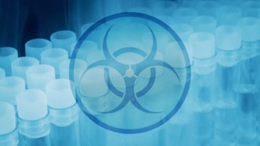 Bilim adamı virüs grafiğiyle test tüpünü aldı