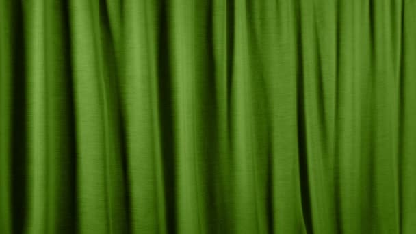 Moving Green Curtains — Stock Video