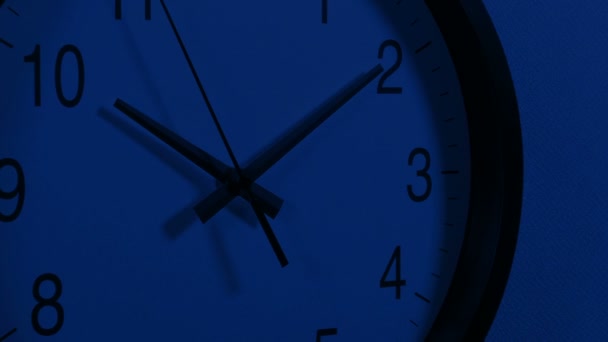 Pasando Reloj Noche Primer Plano — Vídeos de Stock