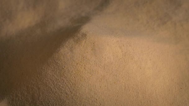 Food Nutrition Powder Pile Closeup — Stock Video